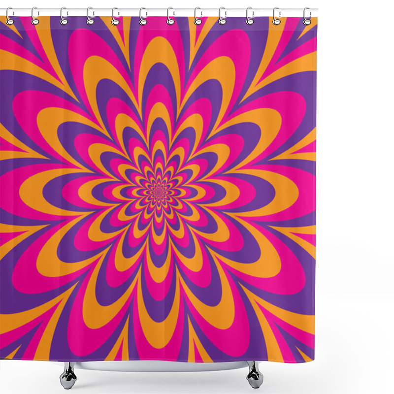 Personality   Infinite Flower In Magenta, Purple And Orange Shower Curtains