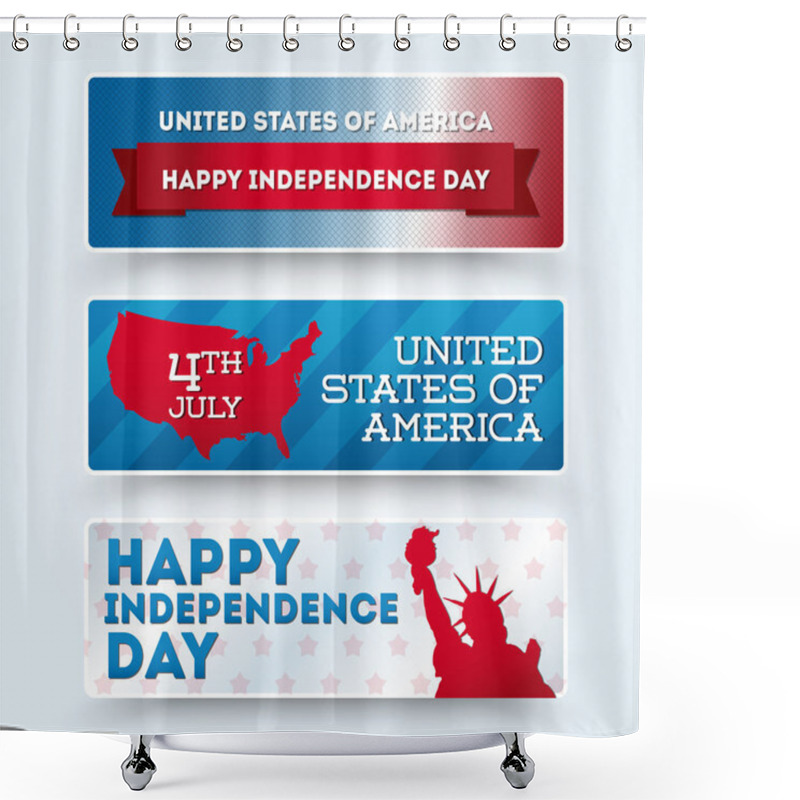 Personality  USA Independence Day Symbols Shower Curtains