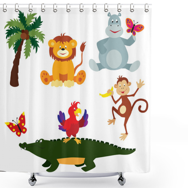 Personality  African Animals Set 2 Shower Curtains