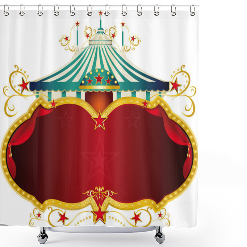 Personality  Magic Blue Baroque Circus Frame Shower Curtains