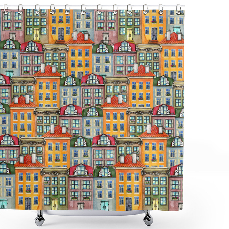 Personality  Houses Old Street Shower Curtains