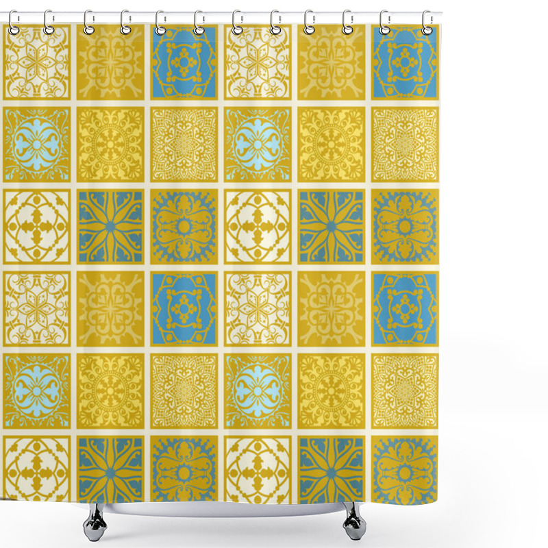 Personality  Seamless Arabic Pattern - Based On Ottoman Traditional Ornament Shower Curtains