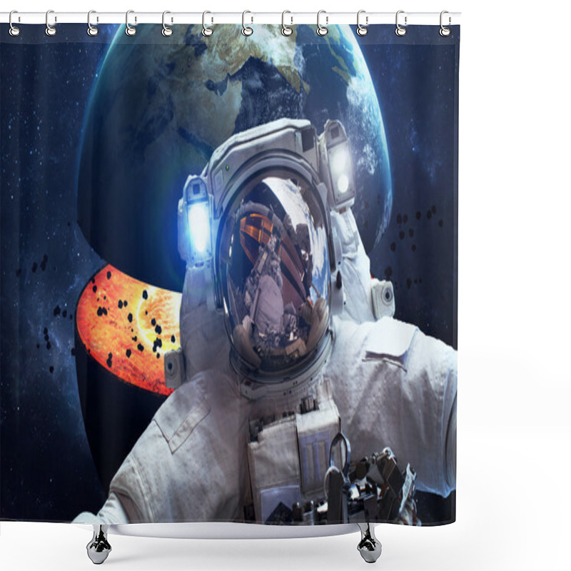 Personality  Earth Core Structure. Elements Of This Image Furnished By NASA Shower Curtains