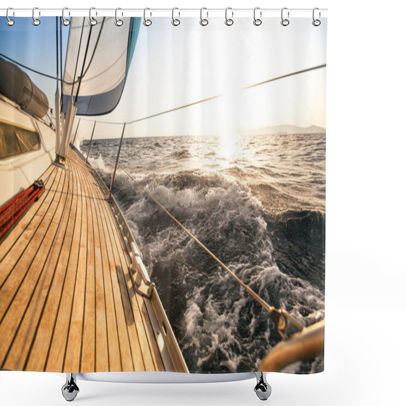 Personality  Yacht, Sailing Regatta. Shower Curtains