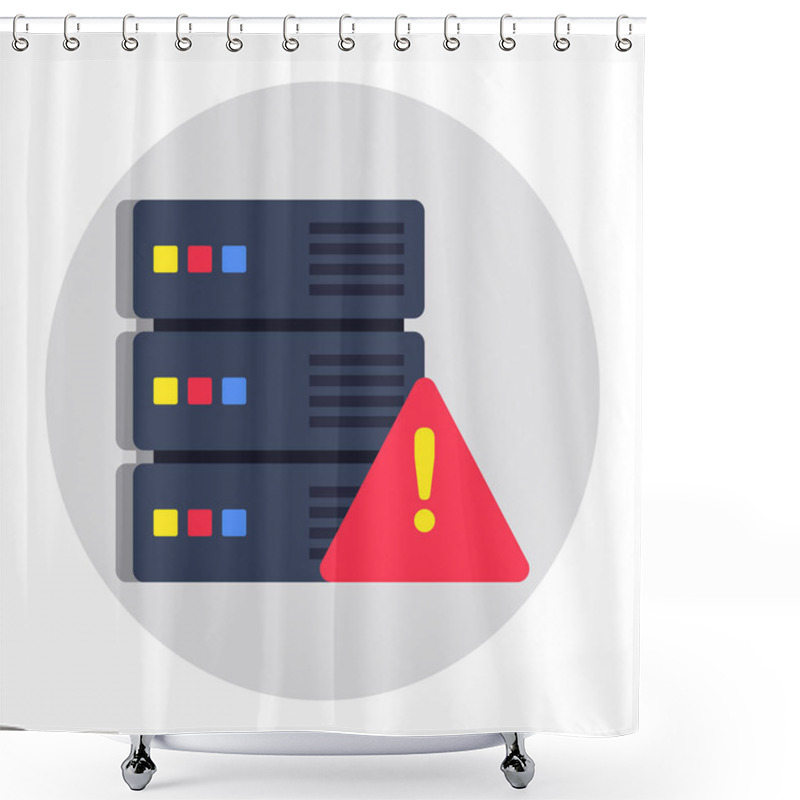 Personality  Creative Design Icon Of Server Error Shower Curtains