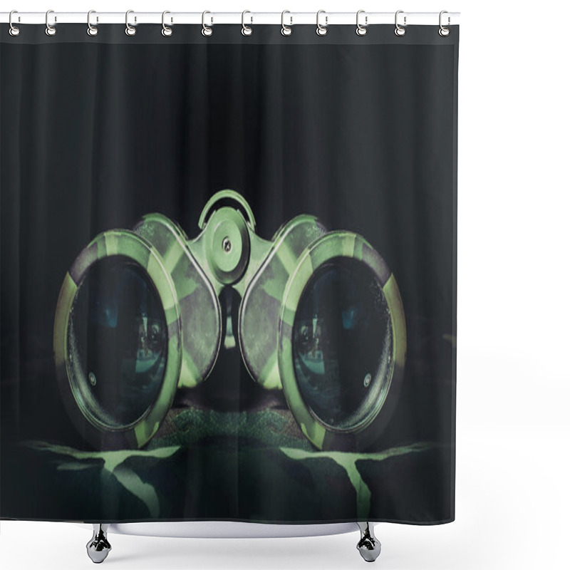 Personality  Camo Binoculars Shower Curtains