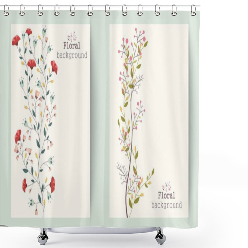 Personality  Retro Flower Background Shower Curtains