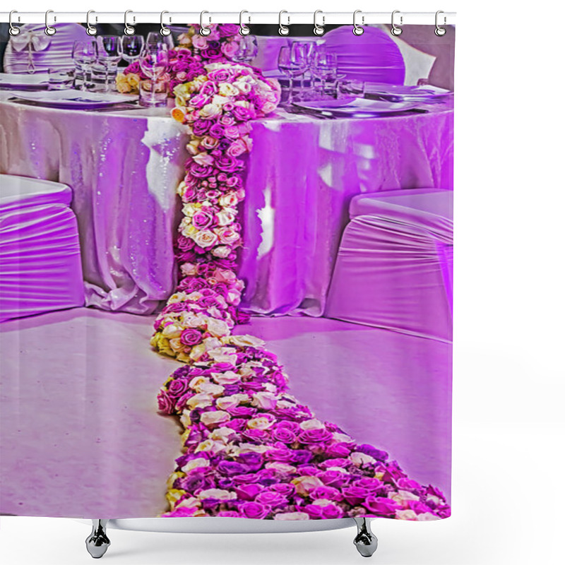 Personality  Arrangement For The Wedding Dinner Party-21 Shower Curtains