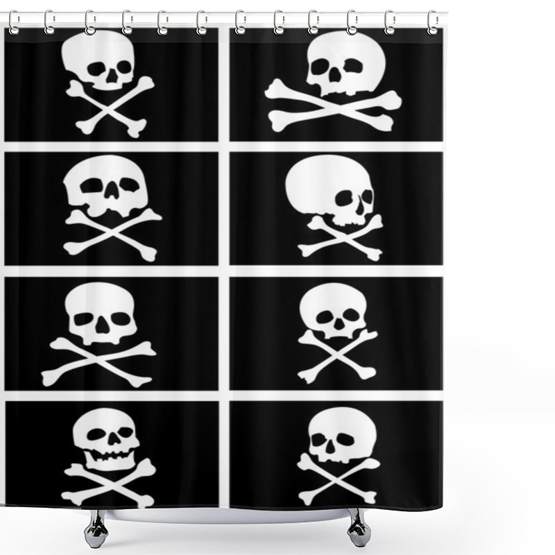 Personality  Pirate Flags With Skulls And Crossbones Shower Curtains