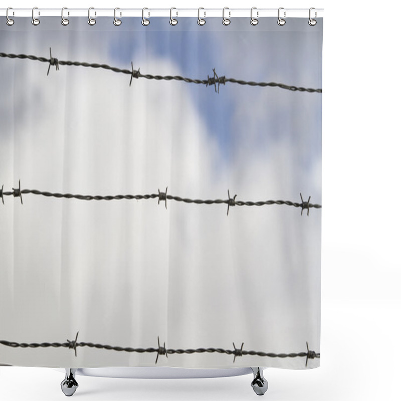 Personality  Barbed Wires Sky Shower Curtains