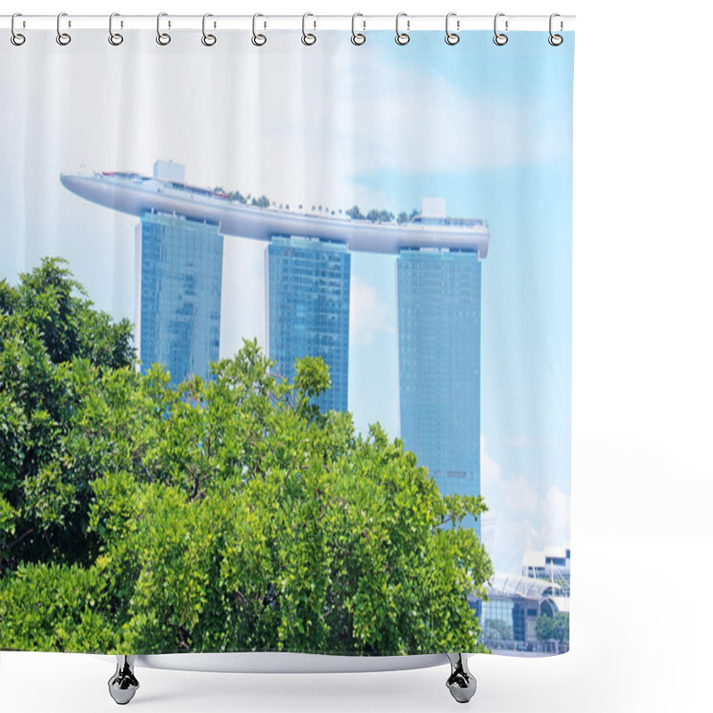 Personality  View Of Marina Bay Sands In Singapore Shower Curtains