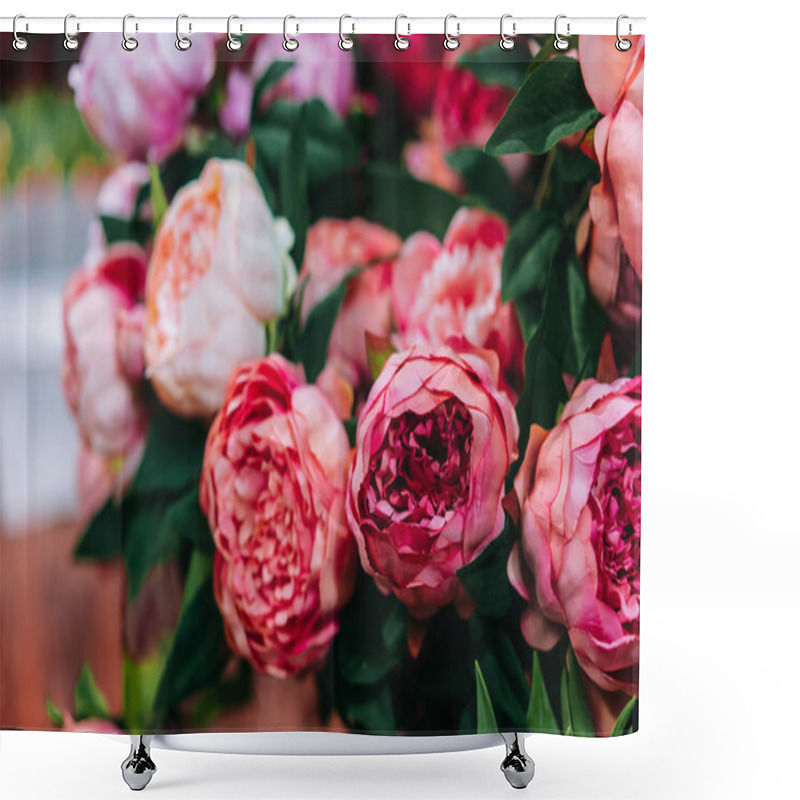 Personality  Lot Of Peonies, Close Up. Shower Curtains