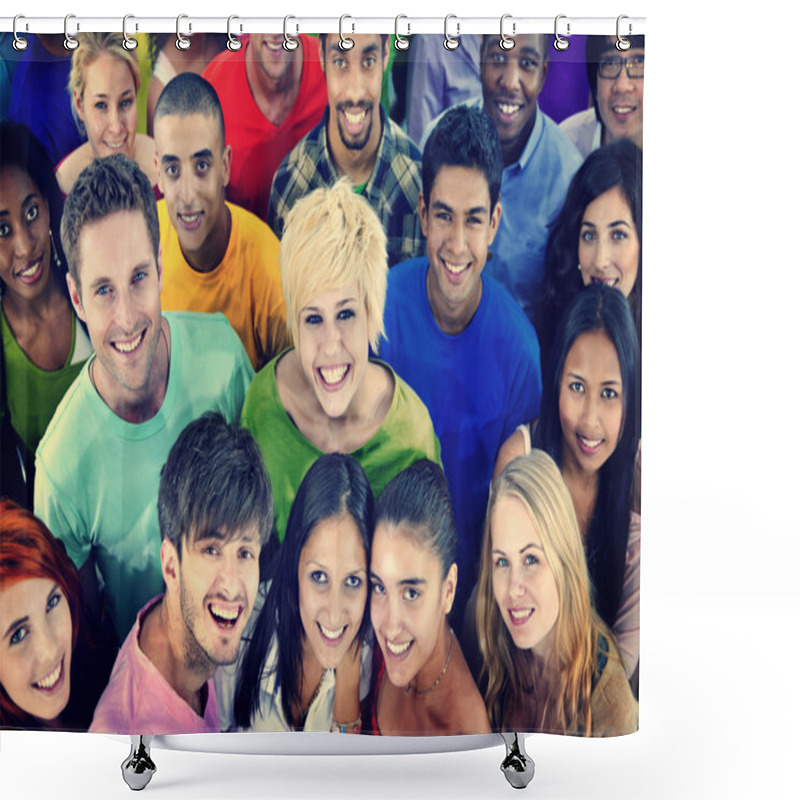 Personality  Young Diversity People Together Shower Curtains