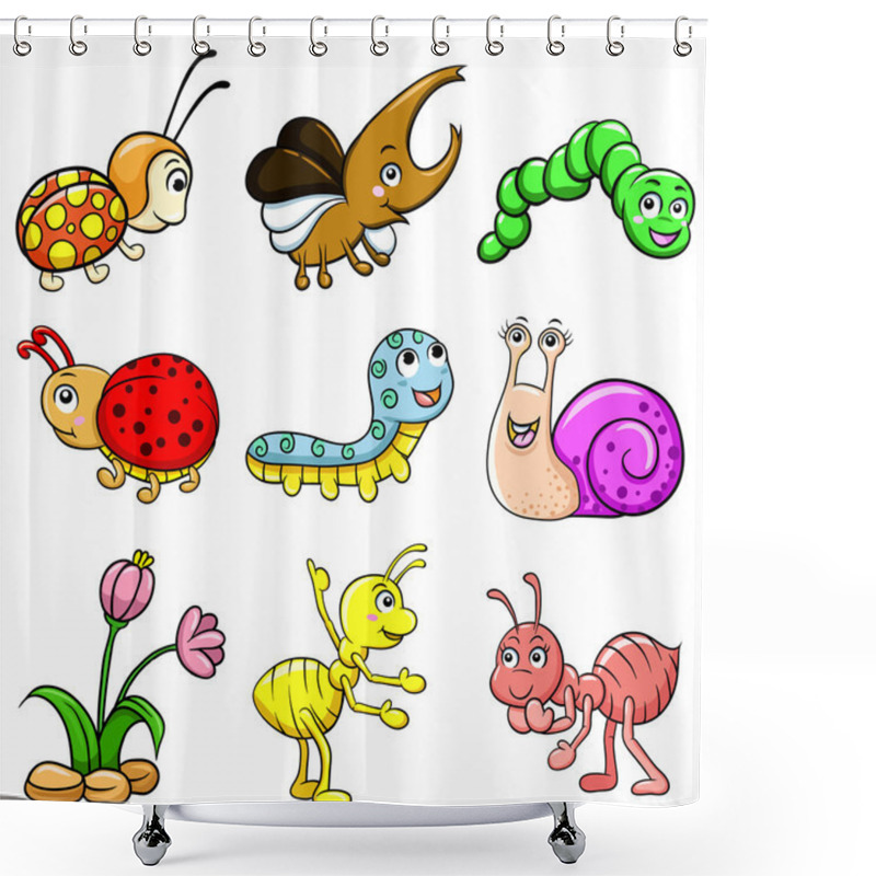 Personality  Insect Shower Curtains