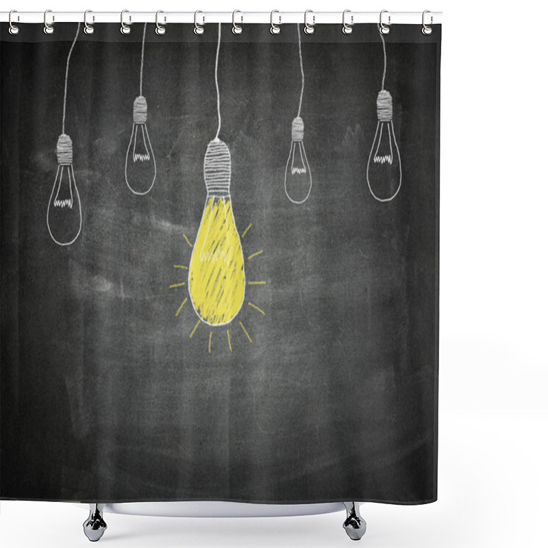 Personality  Blackboard Idea Concept Shower Curtains