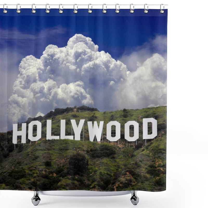 Personality  The Famous Hollywood Sign Shower Curtains