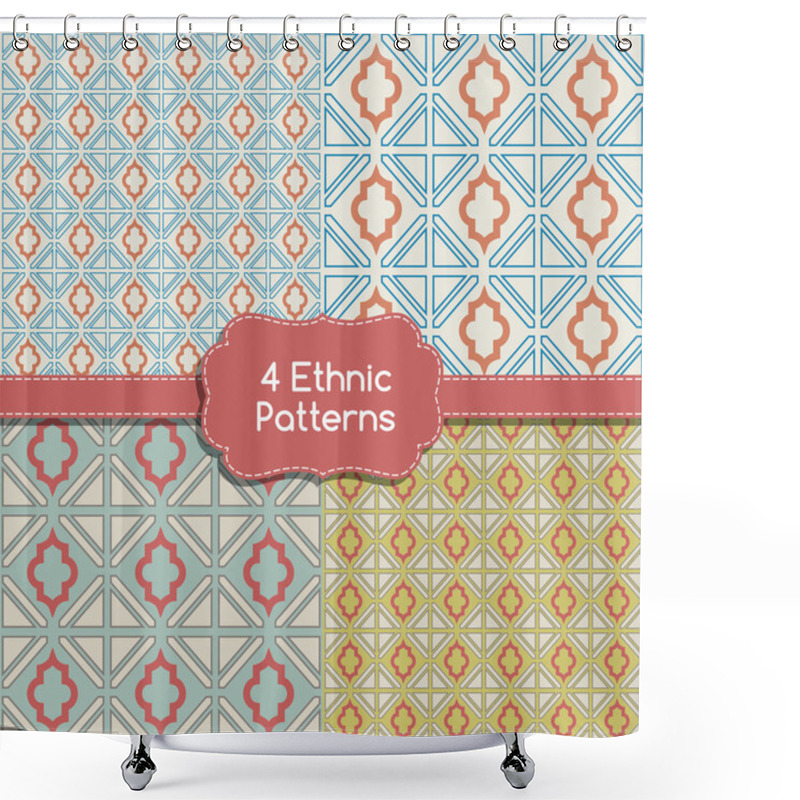 Personality  Four Ethnic Tribes Patterns Ornament Shower Curtains