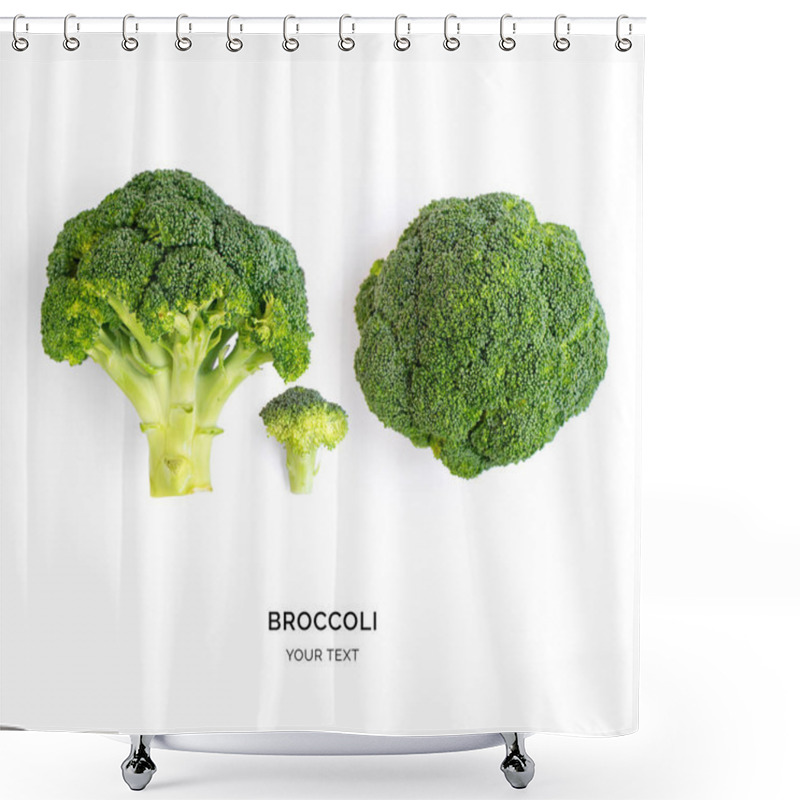 Personality  Side And Above View Of Broccoli Shower Curtains