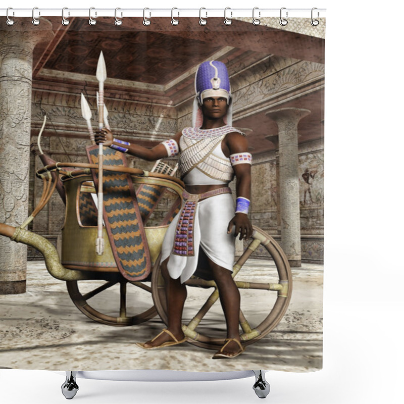 Personality  Ancient Egyptian Warrior With A Chariot Shower Curtains