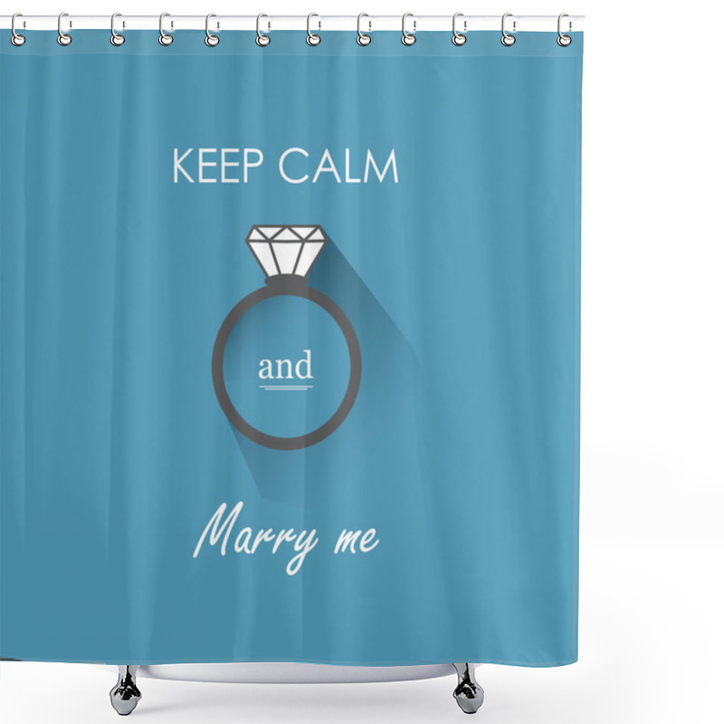 Personality  Keep Calm And Marry Me Shower Curtains