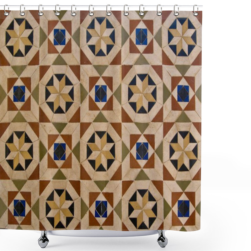 Personality  Floor With Oriental Patterns Shower Curtains