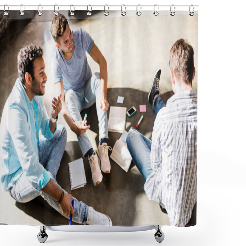 Personality  Men Working On Project  Shower Curtains