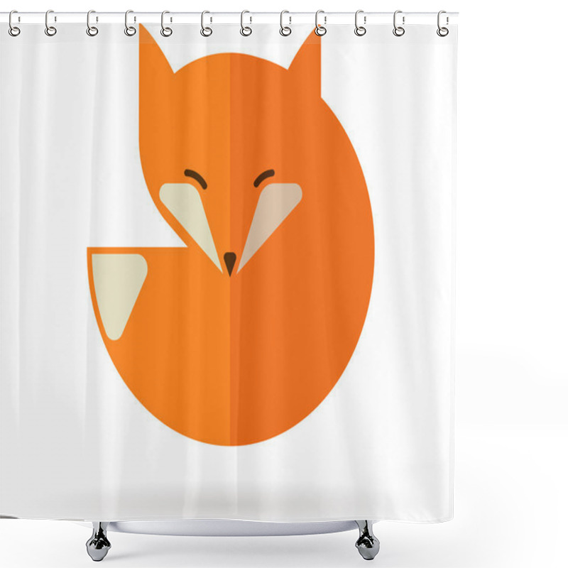 Personality  Fox Icon, Illustration And Element Shower Curtains