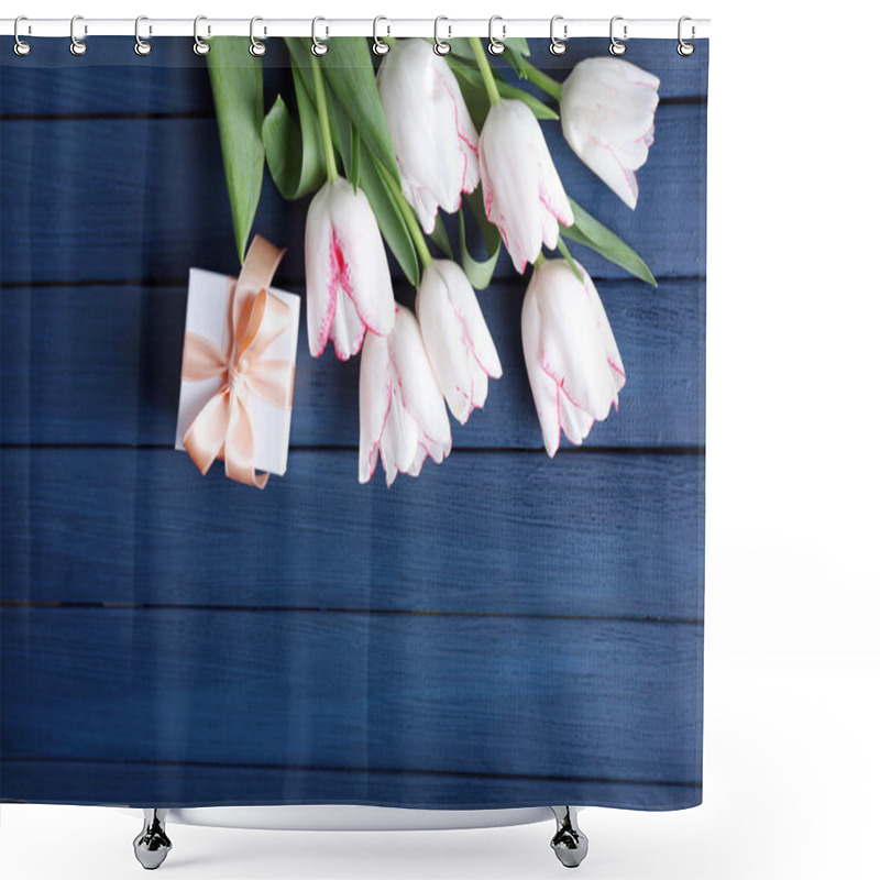 Personality  Bouquet Of Fresh Tulips  Shower Curtains