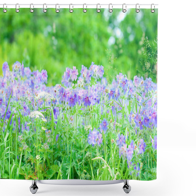 Personality  Early Summer Flowering Geranium Shower Curtains