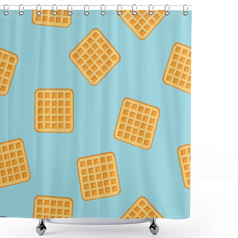 Personality  Waffles Seamless Pattern Background Or Wallpaper Shower Curtains