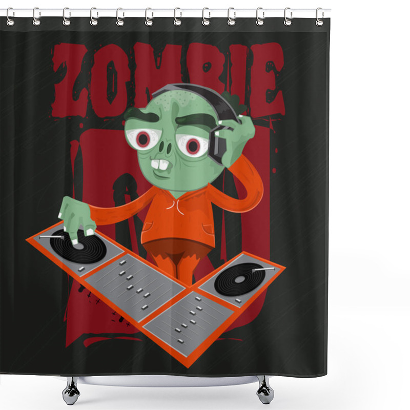 Personality  Zombie At Halloween Night Party Shower Curtains