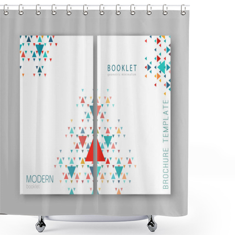 Personality  Modern Booklet With Triangles Shower Curtains