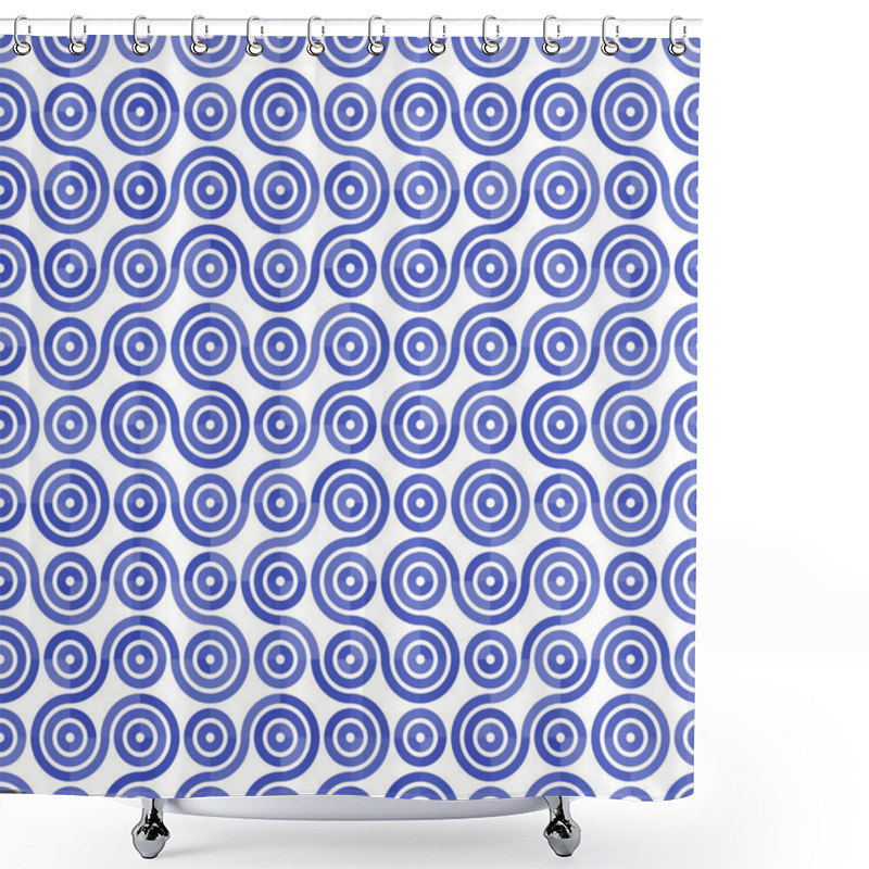 Personality  Truchet Random Pattern Generative Tile, Art Background Illustration  Shower Curtains