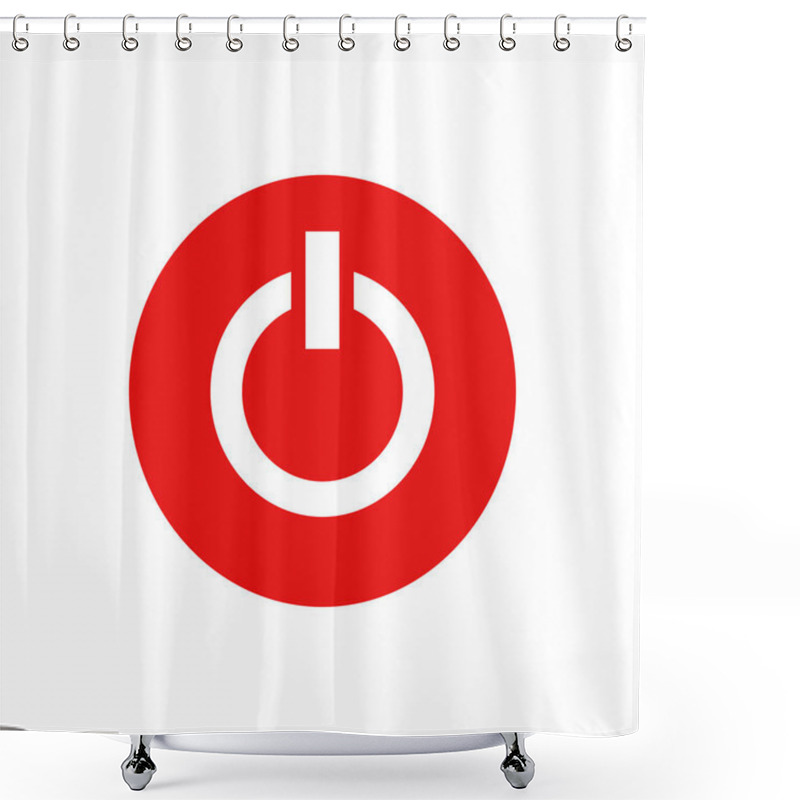 Personality  Power Sign Simple Icon, Vector Illustration Shower Curtains