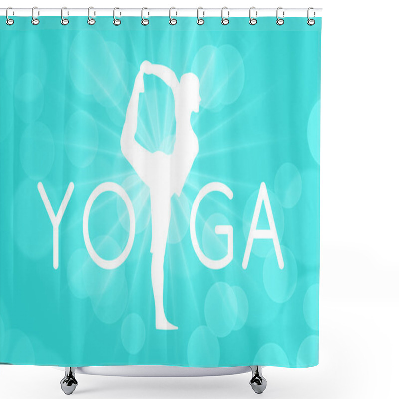 Personality  Yoga Time Background Shower Curtains