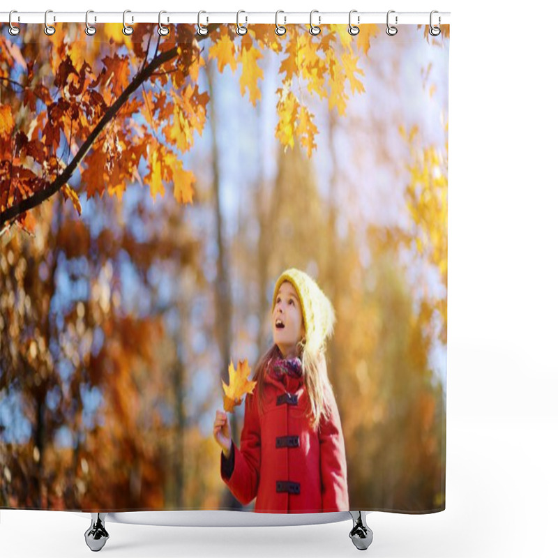 Personality  Little Girl Having Fun Outdoors Shower Curtains