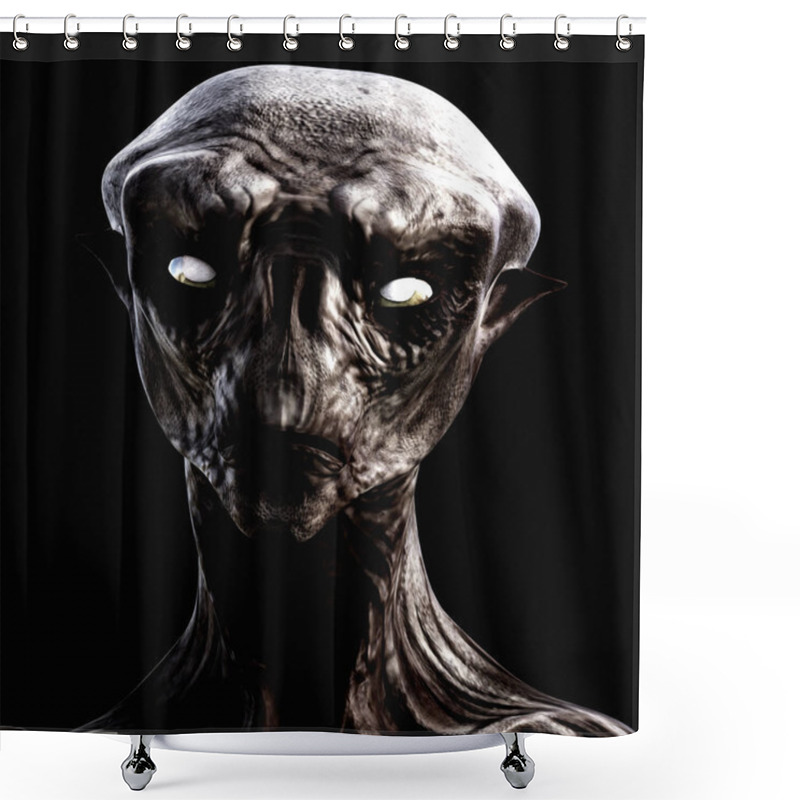 Personality  Digital 3D Illustration Of A Creepy Creature Shower Curtains