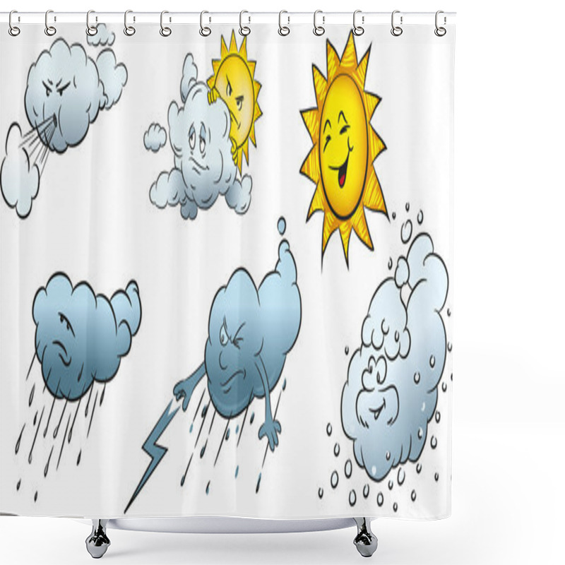 Personality  Weather Characters Shower Curtains