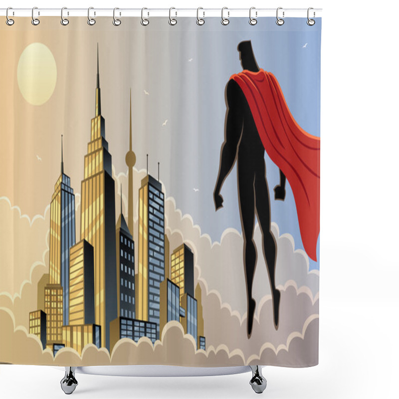 Personality  Superhero Watch 5 Shower Curtains