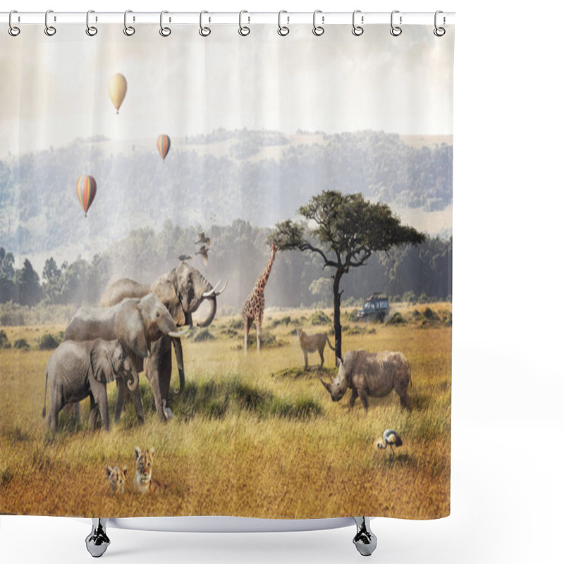 Personality  Kenya Safari Dream Trip Scene Shower Curtains