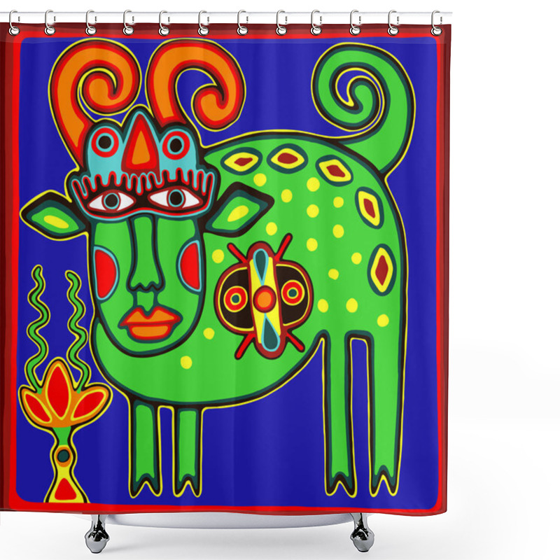 Personality  Unusual Ukrainian Traditional Tribal Art In Karakoko Style Shower Curtains