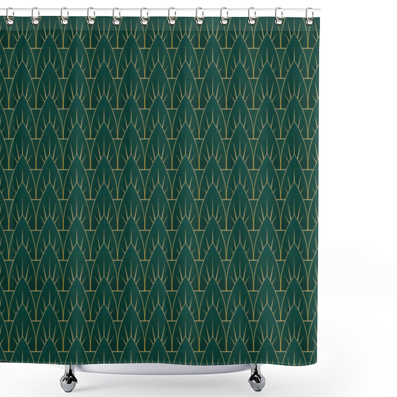 Personality  Art Deco Leaves Pattern Shower Curtains