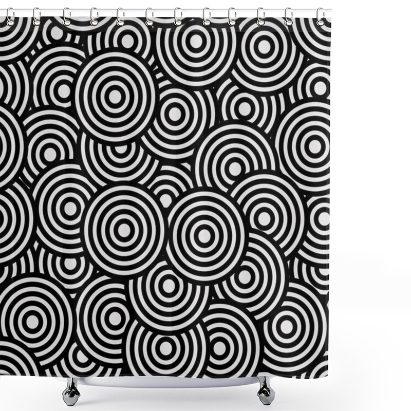 Personality  Retro Circles Background Shower Curtains