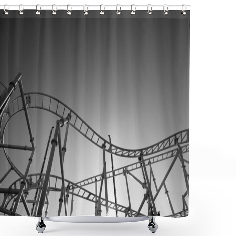 Personality  Roller-coaster In The Coney Island Astroland Amusement Park, USA Shower Curtains