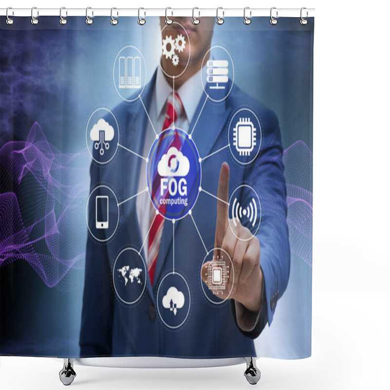 Personality  Fog And Edge Cloud Computing Concept Shower Curtains