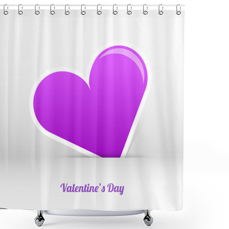 Personality  Vector Valentines Day Card Shower Curtains