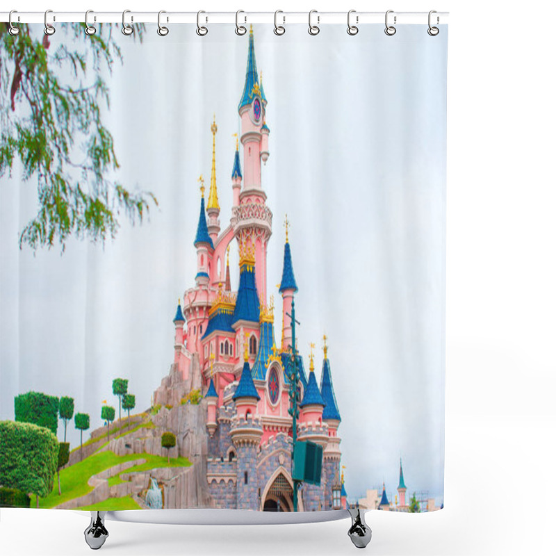 Personality  Wonderful Magic Princess Castle At Fairy-tale Park Shower Curtains