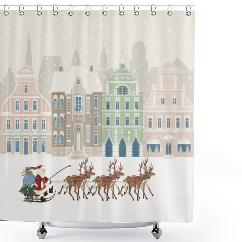 Personality  Christmas Time Shower Curtains