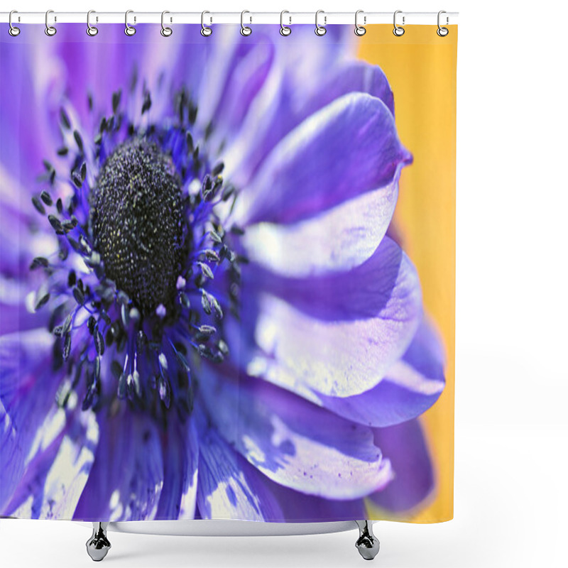 Personality  Purple Macro Flower Shower Curtains