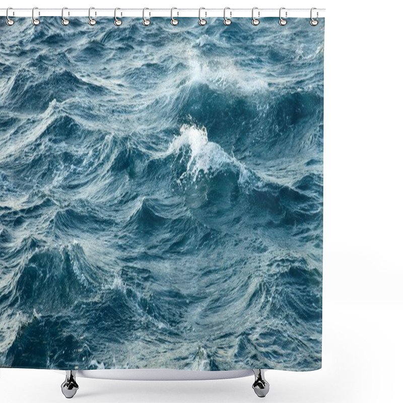 Personality  Stormy Waves Shower Curtains